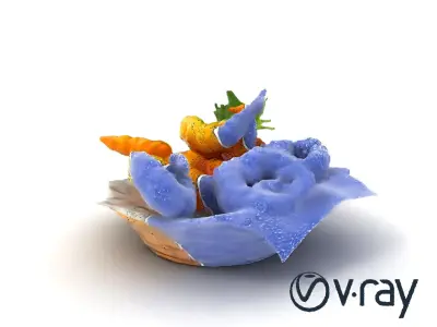 Tempura Assortment Pack with Texture Detailing model pack Low-poly 3D model