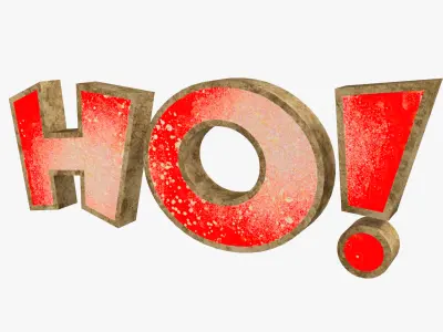 Table With Christmas Props Low-poly 3D model