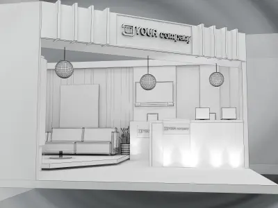 Booth Exhibition Stand a581 3D model