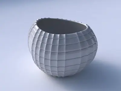Bowl compressed 2 with strange tiles 3D print model