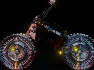 Sci-fi Bike 3D Model Low-poly 3D model