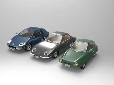3 Cars Collection three 3D model