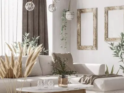 CA - Scandinavian interior scene 3D model