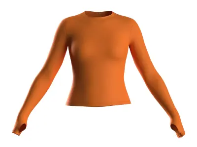 Female longsleeve thumbail hole 3D model