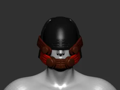 helmet high poly sculpt 3d printable  3D model