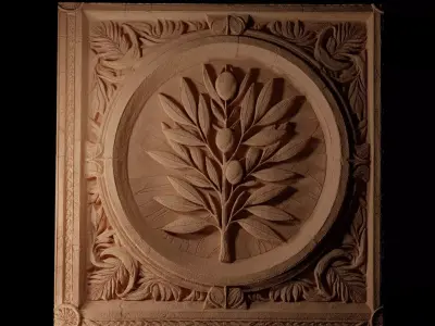 Olive Branch CNC 3d Print High Relief Sand Casting 3D print model