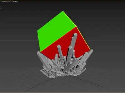 Crystal Rubiks Cube Stand 3D print model