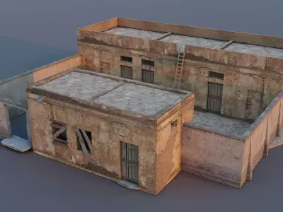 Village House 3D Model Low-poly 3D model