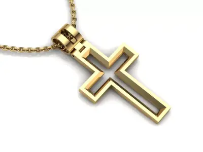 Cross Gold Jewelry 3D print model