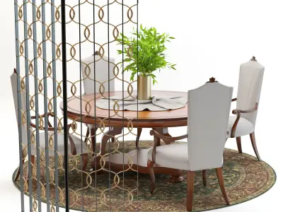Christopher Guy Grace Dining Set 3D model