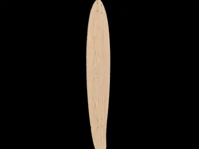 Longboard skateboard shape skateboard  3D model