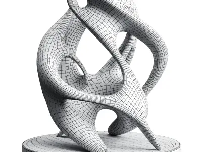 Abstract Sculpture Low-poly 3D model buy