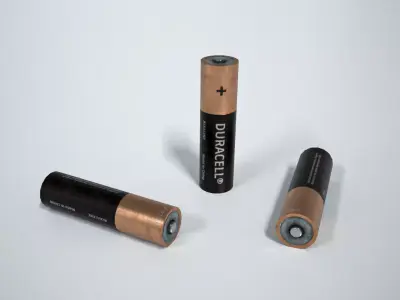 Battery Free low-poly 3D model