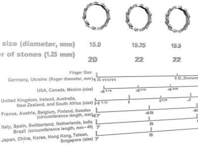Eternity diamond ring 3D print model