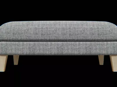 Ottoman-chair version v-02 Low-poly 3D model