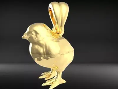 chick pendant 3D print model