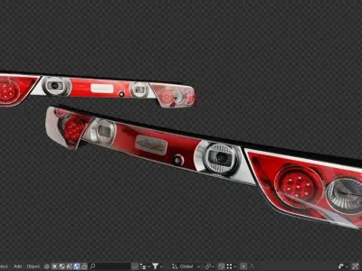 180SX RYO Taillights Low-poly 3D model