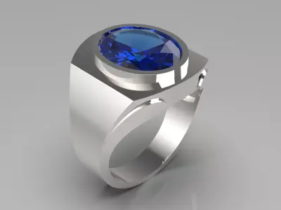 gold man ring mr0187 3D print model