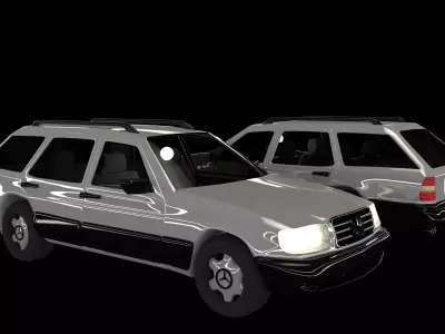 Mercedes-Benz E class W124 Kombi model 3D Low-poly 3D model