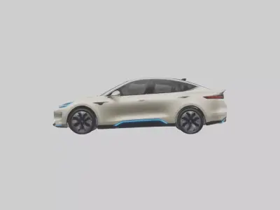 Electric 4door Car with Luxury Features model 3D model