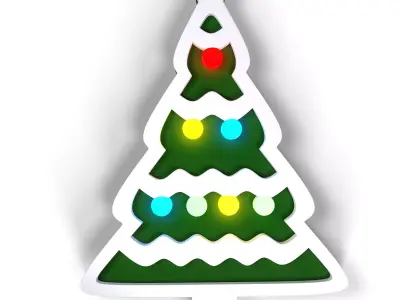 toy and a keychain in the form of a Christmas tree 3D print model