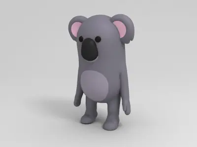 Rigged Cartoon Koala 3D model