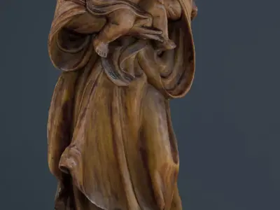 Virgin Mary Low-poly 3D model