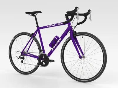 Racing Bicycle - Purple 3D model