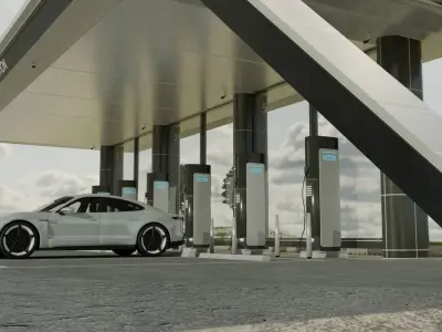 Electric Vehicle Charging Station 3D model