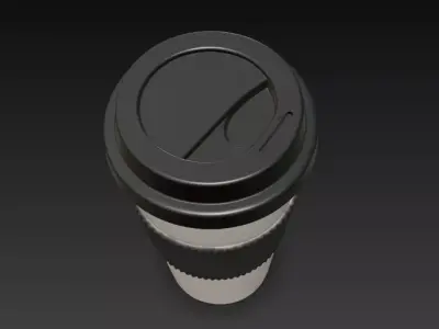 Reusable Coffee Cup Low-poly 3D model