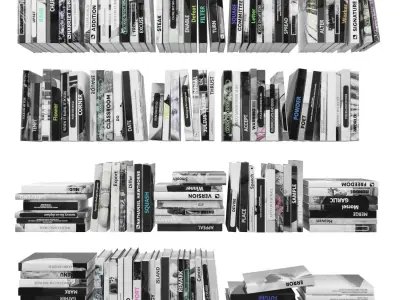 Books 150 pieces 2-1-2 3D model