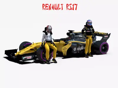Renault RS17 Low-poly 3D model
