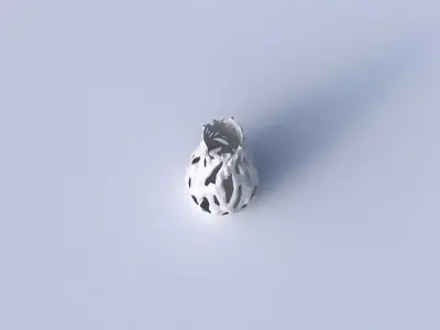 Vase curved with faceted cuts and bulges  3D print model