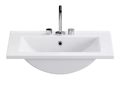 Drop In Sink Self Rimming for Bathroom 3D model