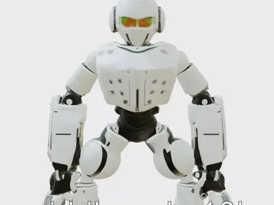 Humanoid Robot Advanced Model Low-poly 3D model