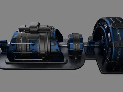 Machinery device Low-poly 3D model