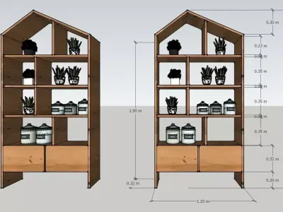 CAFE  SHELE STYLE FOR ALL SPACE Free 3D model