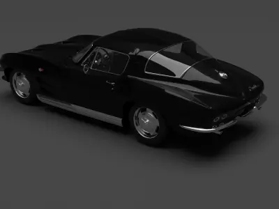 Chevrolet Corvette Stingray C2 coupe 1964 3D model