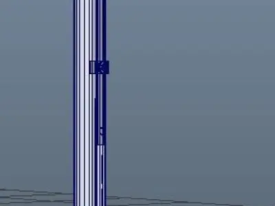 Volley poles and brackets for tv antennas Free 3D model