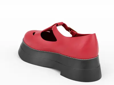 T Bar Shoes 3D model