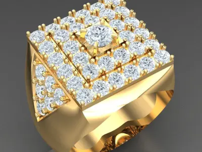 Luxury Men Rings Designs 5MR011 3D print model