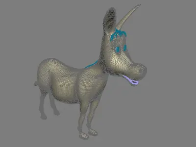 Donkey Cartoon MAX 2011 3D model