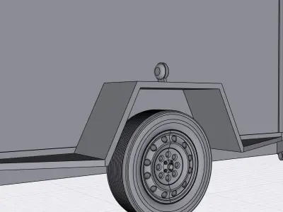 UHAUL trailer diorama drag week 3 door options  3D print model