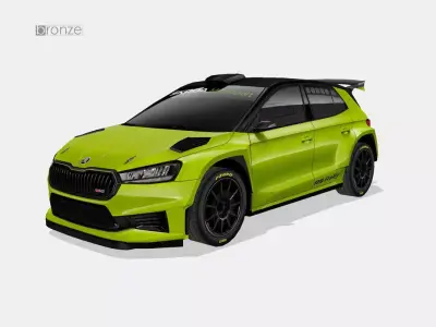 Skoda Fabia RS Rally2 2023 Low-poly 3D model