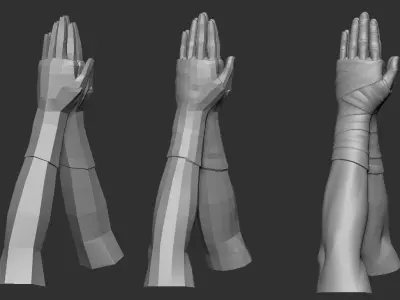 Hand Wrap Praying 3D model