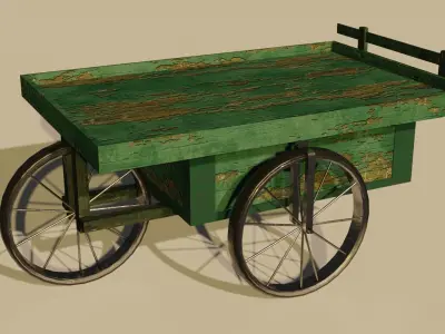 JunkmanCart cart Low-poly 3D model