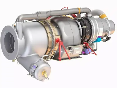 Gas Turbine Engine Garrett GTCP85-98D  3D model