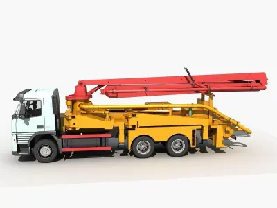 Concrete pumper 3D model