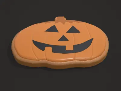 Pumpkin Cookie Happy  Free low-poly 3D model