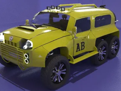 nissan old concept Low-poly 3D model